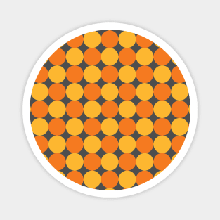 Yellow and Orange Circle Seamless Pattern 001#002 Magnet